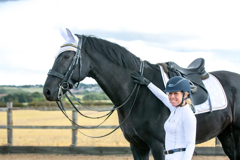 Coldstream Marygold Dressage Saddle Pad - White-3